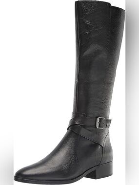 Naturalizer Rena 2 riding boots black leather silver hardware size 10